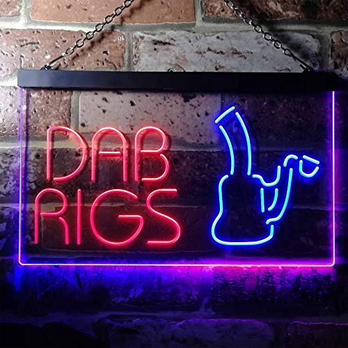 Bong Shop Dab Rigs Dual LED Neon Light Sign